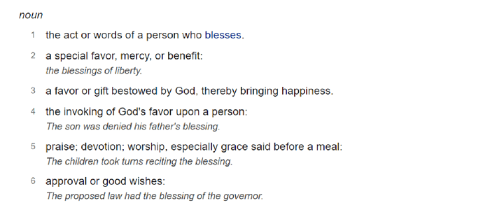 Blessing Definition