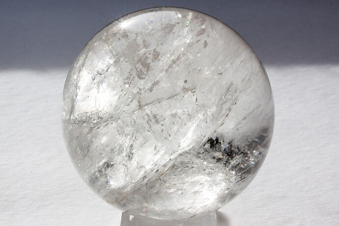 crystal ball of pure quartz