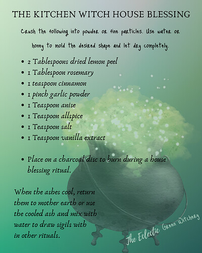The Kitchen Witch house blessing - The Eclectic Green Witchery